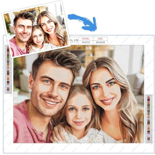ARTULIO 5D Diamond Painting Eigenes Foto - 40x30 cm – Diamond Painting Selbst Erstellen