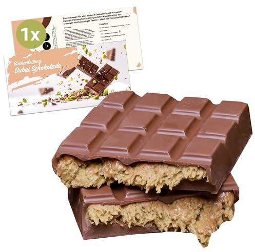 Chocolate Dubai - 100 gramos de chocolate con leche con pistacho y Kanufa/Kadayif según la receta árabe original