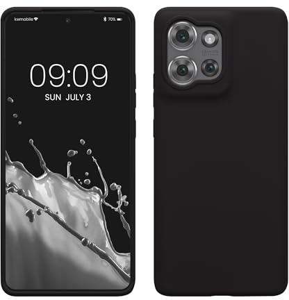 kwmobile Cover per Motorola Edge 50 Custodia - Back Case per Smartphone in Silicone TPU - Protezione Gommata - nero