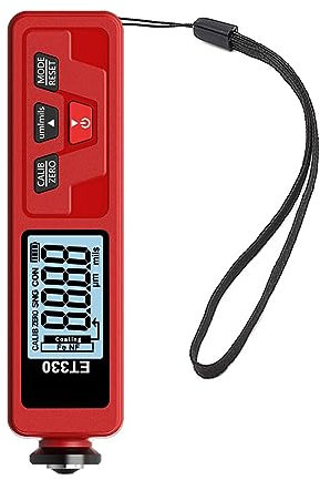 Medidor de espesor de pintura, Medidor de espesor de recubrimiento ET330 + Zn retroiluminación 0-1500um medidor de espesor de pintura de coche medidor de espesor de recubrimiento de película for coche