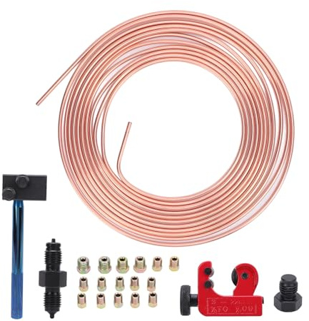 Kit de Tubos de Línea de Freno de Aleación de Cobre con Herramienta de Abocardado para Vehículos