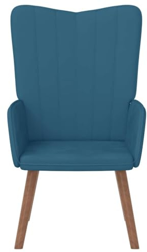 HEFZGDB Relaxsessel Blau Samt Armlehnstuhl Lesesessel Bequem Schminkstuhl Seselstuhl Wohnzimmer für Sitzungszimmer Schlafzimmer Arbeitszimmer Wohnbereich