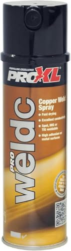 PROXL Copper Weld Spray Aerosol - 500ml | Fast-Drying Copper Welding Primer | Excellent Conductivity, High Adhesion to Metal | Compatible with SPOT, MIG & TIG Welding | Flexible Spray Pattern