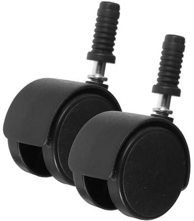 FUNNETOYU 2pezzi Ruote Per Sedie Ufficio Rotelle Di Ricambio Abs Ferro Per Sedie Da Computer Piccoli Elettrodomestici Armadietti Vasi Fiori Facile Installazione Sostituzione