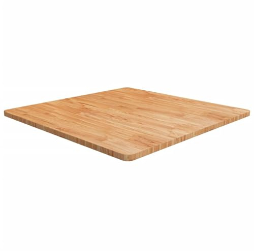 Snsowed Tischplatte, Schreibtischplatte, Arbeitsplatte, Waschtischplatte, Bürotischplatte, Quadratisch Hellbraun 90x90x2,5cm Behandelte Eiche
