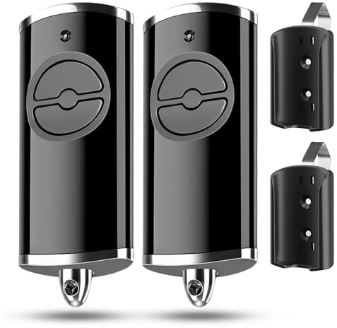 pepape 2 Stück Garagentoröffner Fernbedienung für Hörmann Handsender HSE2-868-BS, HSE-4-868-BS, HS4-868-BS, mit Sonnenblende Clip, Kompatibel mit 868,3MHz Hörmann BiSecur Garagentorantrieb