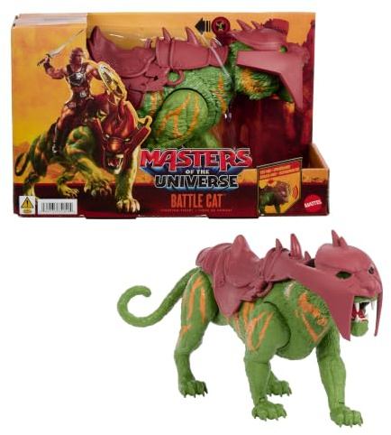Masters of the Universe - Gatto da Battaglia, action figure con feroce Chomp e 5 diversi ruggiti, tigre con armatura ispirata al film Masters of the Universe 2026, 6+ anni, JKJ04