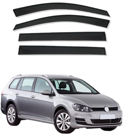 Windabweiser Kompatibel Für VW Golf 7 Variant 2014+, Autofenster Regenschutz Regenabweiser, Windschutz Sonnenblende Autoteile,Without Bright Strips