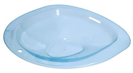 Sharplace Bassin de bain de siège pour toilettes, bain de siège réutilisable pour femmes âgées avec trous de drainage, lavabo de toilette adapté aux toilettes, Bleu Transparent