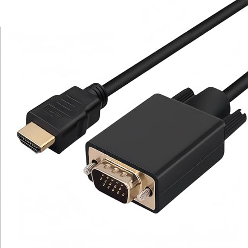 Cavo da HDMI a VGA 1,8M, adattatore HDMI-VGA placcato in oro 1080P per desktop, laptop, proiettore, monitor, HDTV
