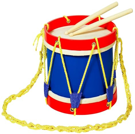 TWTCZOZ Kindertrommel, 22 cm Durchmesser, Holztrommel für Kinder, für Schule, Geburtstagsfeier