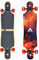 Apollo Longboard Redshift 40 Komplettboard mit LED-Wheels und High Speed ABEC Kugellagern, Drop Through Freeride Skaten Cruiser Board