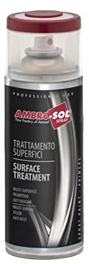 Ambro-Sol V400PAST9 Smalto Trattamento per Superfici, Antiruggine, Protegge dalla Ruggine le Superfici di Metallo, Copre Graffi e Imperfezioni, Bomboletta Spray in Banda Stagnata 400 ml, Rosso