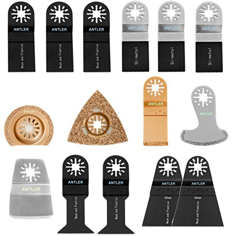 AB15CBB Antler 15 Blade Combo Compatible with Fein Bosch Makita Milwaukee Oscillating Multitool