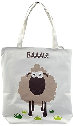 Borsa in Cotone con Zip - Pecora BAAAG