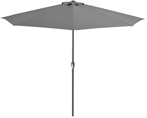 vidaXL Sonnenschirm mit Alu-Mast Halbrund Gartenschirm Terrassenschirm Balkon