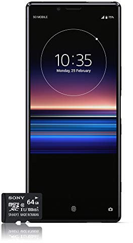 Sony Xperia 1 Smartphone Bundle (16,5 cm (6,5 Zoll) OLED Display, Dual-SIM, 128 GB Speicher, 6 GB RAM, Android 9.0) Schwarz + gratis 64 GB Speicherkarte [Exklusiv bei Amazon] – Deutsche Version