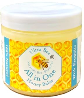100% Natural All in One Honey Balm, Natural Moisturiser for Sensitive Face, Body, Lips,Tattoo's 200ml