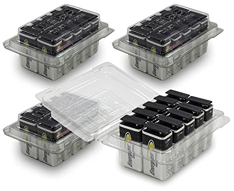 Energizer Lot de 40 Piles alcalines 6LR61 EN22 9 V E-Block dans des boîtes à Piles de la Marque Weiss – More Power + [4 boîtes de 10]