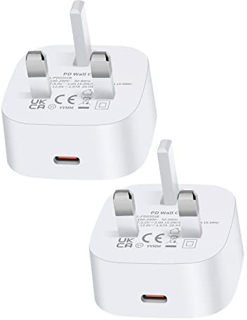 USB C Plug, Nestling 2-Pack 20W USB C Fast Charger Plug Type C PD Power Delivery Wall Adapter, Fast Charger for iPhone 14/14 Mini/14 Pro/14 Pro Max/13/13Pro, Galaxy, Pixel 4/3, iPad/iPad mini etc.