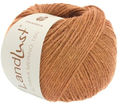LANA GROSSA Landlust Alpaka Merino 160 | Klassisch verzwirntes Garn aus Merino & Alpaka | Handstrickgarn aus 50% Schurwolle & 50% Alpaka (Baby) | 50g Wolle zum Stricken & Häkeln | 160m Garn FB 426