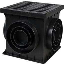 250mmx250mmx250mm Hofablauf Kl.B125 PKW befahrbar ohne Korb Rost aus Guss KG Rohr Bodenablauf Kontrollschacht