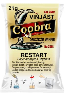 Active wine yeast COOBRA ReStart 21g - Powder wine yeast | Dry Yeast | Re-fermentation
