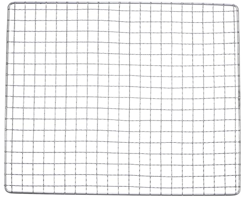 sourcing map Square BBQ Grill Net 12.6x10.2 Stainless Steel Cross Wire Barbecue Mesh Mat for Baking Smoking Charcoal Grilling Roasting