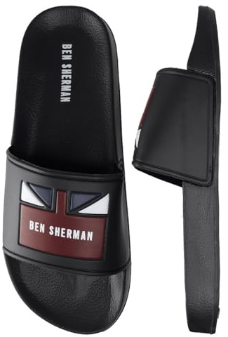 Ben Sherman Men's Blue Jet Slide Slip On Flip Flop Sliders Sandals