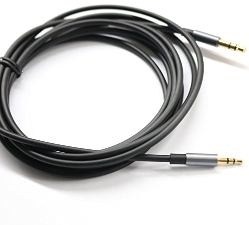 ABLET 300cm Gold Plated Design 3.5mm to 2.5mm Male Car Auxiliary Cable Cord Headphone audio Cable Compatible with Bose headphone, for JBL headphone, Smartphone Tablet MP3 Player Black