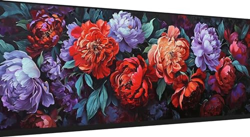 Qiaoqoo Blume Diamond Painting xxl 250x100cm, 5D DIY Diamant Painting Bilder Diamand Painting Kinder mit Diamond-Painting Zubehör, Groß Diamant kunst Basteln Erwachsene, Home Décor Malerei