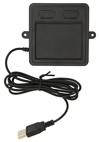 Akozon Kabelgebundenes USB-Touchpad, U 2-Tasten-Design, Schwarz, Tragbares Trackpad für Laptop, Desktop, Heimbüro, S B, Kabelgebundenes Touchpad, Multifunktional, Hohe Empfindlichkeit
