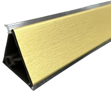 AERREGI SET ALZATINA TRIANGOLARE SPALLETTA PER TOP CUCINA COLORE ORO SATINATO COMPLETA DI ACCESSORI | LUNGHEZZA 2 METRI | ALZATINA RESISTENTE MADE IN ITALY