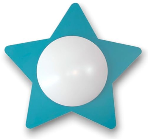 Niermann Standby Deckenleuchte Stern, Made in Germany, 1 x E27, in vielen Farben erhältlich, Kinderlampe, Kinderleuchte, Deckenleuchte, Kinderzimmer (Petrol)