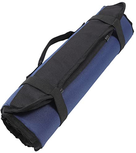 Mikinona Étui de Chef Roulé Portable en Tissu Oxford Vert, Grand Rangement pour Couteaux 22 Emplacements, Léger et Multifonction pour Restaurant ou Café