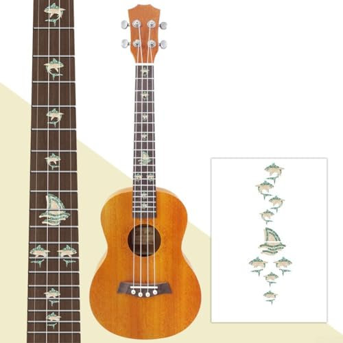 Gitarrenhals-Dekorationen, lebendiger Griffbrett-Aufkleber für Ukulele und Bass-Teile (G)