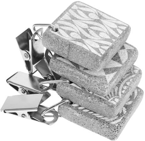 Mikinona 4pezzi Pesanti per Tovaglie da Picnic in Pietra Fermagli per Tovaglie da Esterno con Clip Riutilizzabili Resistenti per Feste di Compleanno Riunioni di Famiglia Matrimoni