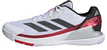 adidas Herren Crazyquick Lightstrike Padel Shoes, Cloud White/Core Black/Lucid Red, 43 1/3 EU