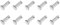 PATIKIL 6 x 16 Mm Single Hole Clevis Pins, 10 Pcs 304 Stainless Steel Flat Head Pin for Hitch Pin Lock Link Hinge Systems, Silver