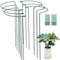 6pcs 25x60cm Jardin Plantes Support Pile Anneau Cage avec 20 Attaches de Plantes, métal Demi - Cercle Anneau végétal pour Pivoine, Hortensia, Tomate, Rose