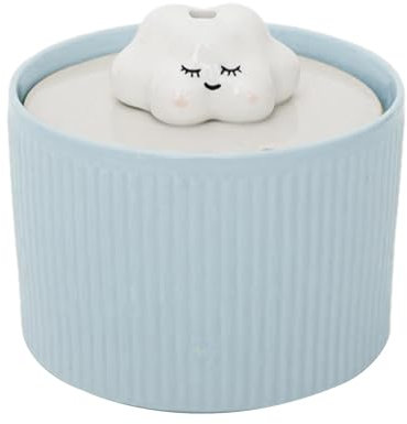 Fuente de agua de cerámica para gatos, fuente automática de 1,2 l, fuente silenciosa para gatos, fuente de agua de cerámica para mascotas, dispensador de agua para gatos, para mascotas, perros