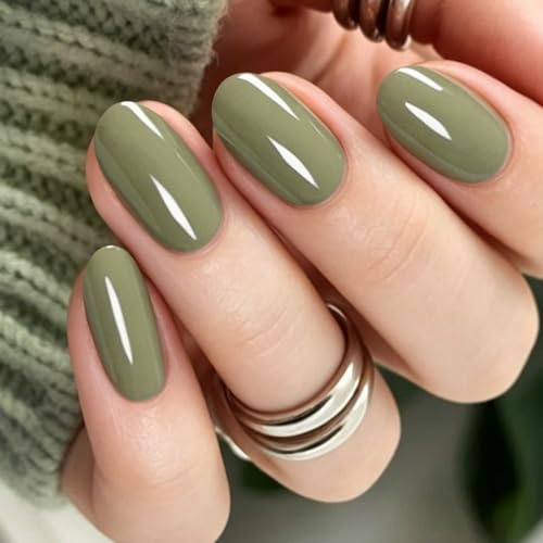 JMEOWIO Nagelfolie Creme Grün Grau Gel Nail Nagelfolien Selbstklebend Nagelsticker Uv Härtend Dekoration Nageldesign Zubehör
