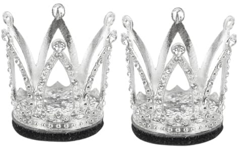 Strasskrone für Helm 2 Stück, Weihnachten Feier, Silber