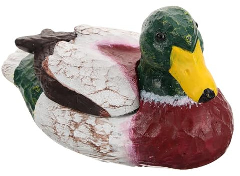 BESPORTBLE Wetterfeste Gartenschlüsselbox Mit Täuschend Echter Enten-skulptur Robuster Schlüsselversteckbehälter Für Outdoor Langlebige Aufbewahrungsbox Mit Geheimfach Für Hausschlüssel Und k