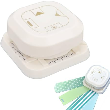 4 en 1 Pungue de etiqueta de papel, cortador de esquina de perforación de agujero ergonómico multifunción con almacenamiento de confeti para fabricación de tarjetas de recortes