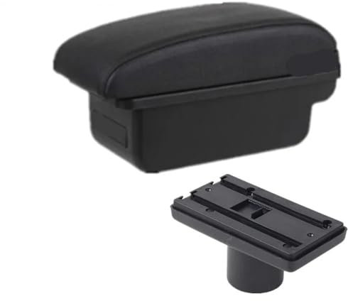 Apoya Brazos Coche Consola Para Seat Para Ibiza 6j Para Ibiza 6L Caja De Reposabrazos Caja De Almacenamiento De Contenido De Tienda Central Con Portavasos Cenicero(A1 style black line)