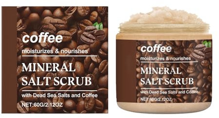 Exfoliant au sel parfumé au café, exfoliant pour le corps, hydratant et exfoliant pour le corps, le visage, les mains et les pieds, formule raffermissante avec corps pour une peau douce et lisse
