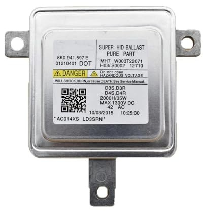 Ballast HID Voiture Compatible avec Audi A1 A3 A4 A5 A6 A7 A8 Q3 Q5 Q7 Phare Xénon HID D3S D3R D4S D4R Ballast 8K0941597 8K0941597C(Ballast-Yellow)
