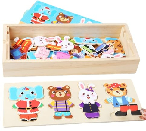Magnetische Anziehpuppen Pädagogische Feinmotorik – Spielzeuge Anzieh Puzzle Set, Für Zuhause Schule Kindergarten, Reisen Flugzeug Und Autofahrt | Multipurpose Outdoor Indoor Utility