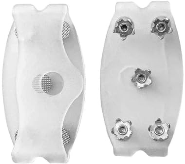 Anti Rutsch Schuhspikes Winter, Ice Schuhkrallen mit 5 Zähne Universal, Steigeisen für Wanderschuhe, Non-Slip Gripper Spikes, für Damen und Herren Winter Outdoor Sports Wandern Eisfischen